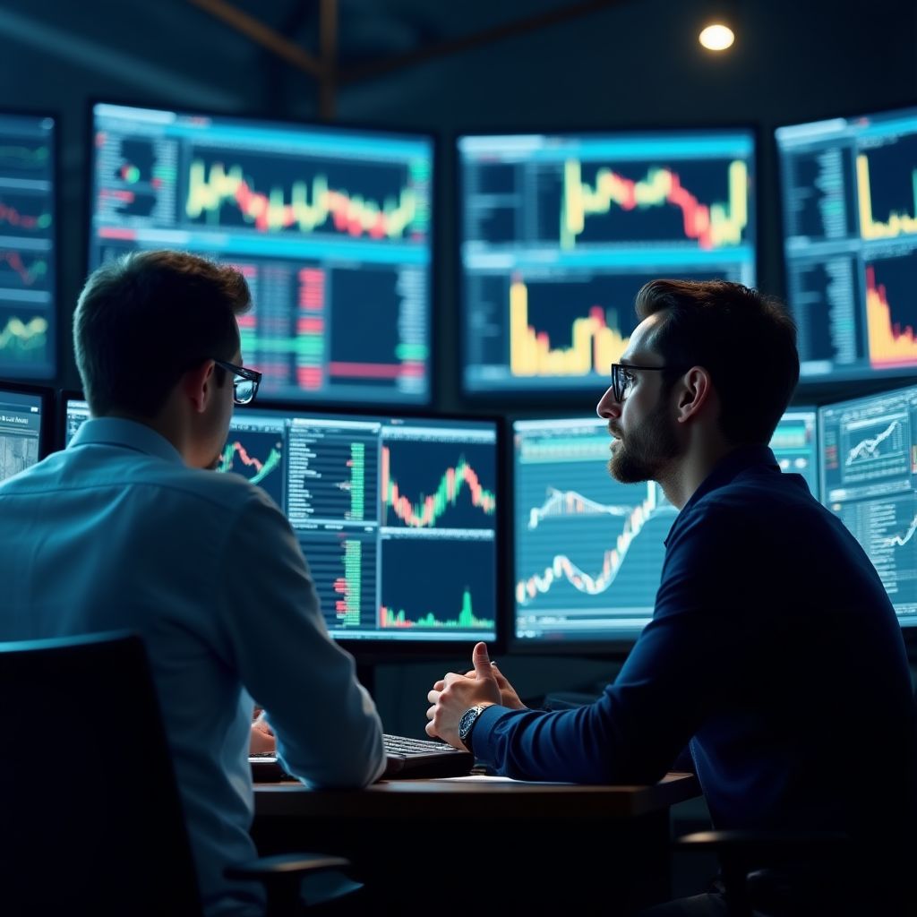 Equipo de análisis trabajando
